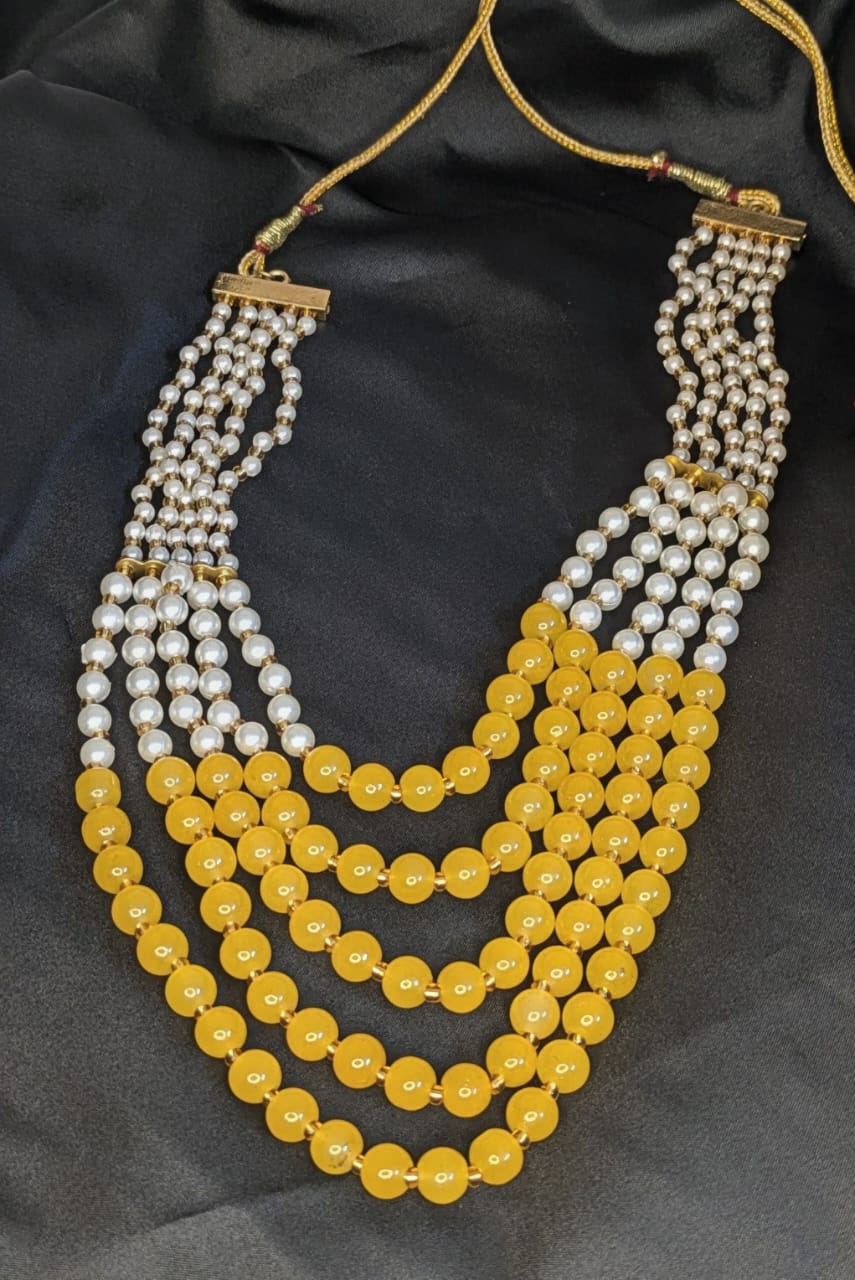 Honey & Pearl 5-Layered Panchlada Moti Maala