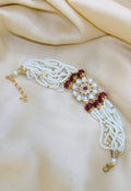 Lalimaa Traditional Chic Bracelet with Gold Plated Kundan Center Piece
